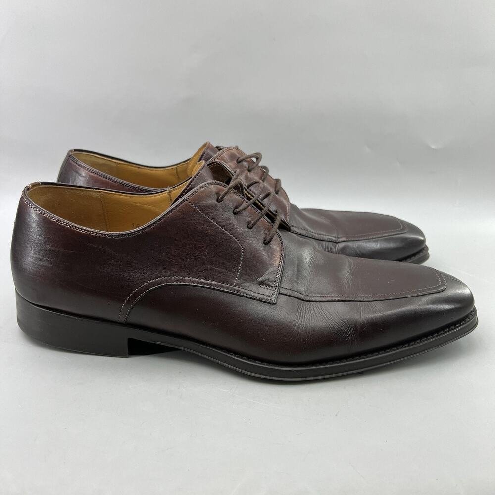 Magnanni Apron Toe Oxford Men Size 13 Brown Leather Dress Formal Comfort Shoes